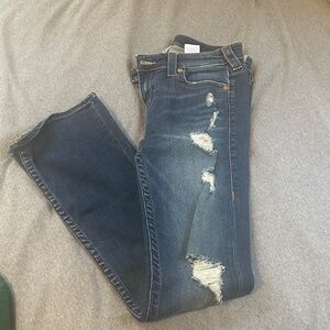 True Religion Dark Blue Distressed Skinny Jeans